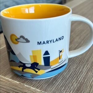 Starbucks Maryland Themed Mug with Yellow ‘you are here’ collection